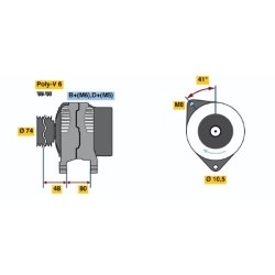 Alternator BOSCH 0 986 038 060