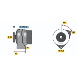 Alternator BOSCH 0 986 038 710
