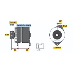 Alternator BOSCH 0 986 043 151 OE Ref GXE2473