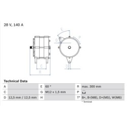 Alternator BOSCH 0986045990 OE Ref 5006143947