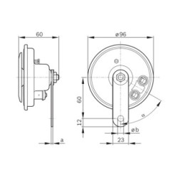 Klaxon BOSCH 0986320111 pour PEUGEOT, RENAULT, VW OE 4D0951223A BOSCH