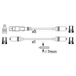 Ignition Cable Kit BOSCH 0986356350 OE Ref 037 905 409 D