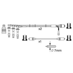 Ignition Cable Kit BOSCH 0986356373 OE Ref 911 609 010 07