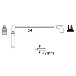 Ignition Cable Kit BOSCH 0 986 356 708
