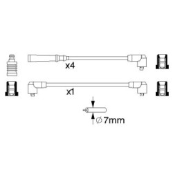 Kit de câble d'allumage BOSCH 0986356720 pour SAAB BOSCH