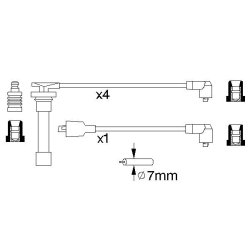 Ignition Cable Kit BOSCH 0 986 356 728 OE Ref 1990187196000