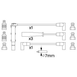Ignition Cable Kit BOSCH 0986356740 OE Ref 77 00 854 824 BOSCH