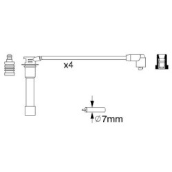 Kit de câble d'allumage BOSCH 0986356742 pour MAZDA MX-5 OE BPE8-18-140 BOSCH