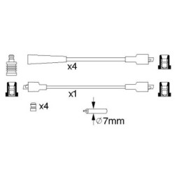 Ignition Cable Kit BOSCH 0986356750 OE Ref 113 093 592