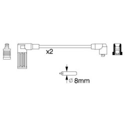 Ignition Cable Kit BOSCH 0986356752 OE Ref 7703186