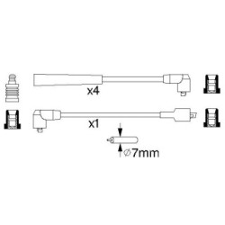 Ignition Cable Kit BOSCH 0986356812