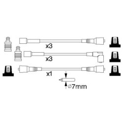 Kit de câble d'allumage BOSCH 0986356814 pour VAUXHALL OMEGA, SENATOR, CARLTON BOSCH