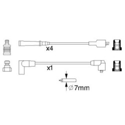 Ignition Cable Kit BOSCH 0986356866 OE Ref 3203926 BOSCH
