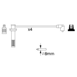 Kit de câble d'allumage BOSCH 0986356892 pour LANCIA THEMA OE 7703382 BOSCH
