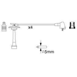 Ignition Cable Kit BOSCH 0986356933 OE Ref 90919 22370