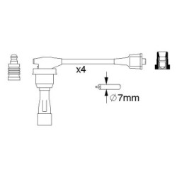 Ignition Cable Kit BOSCH 0986356974 OE Ref 27401 33110