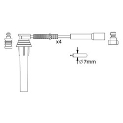 Ignition Cable Kit BOSCH 0986357052 OE Ref 05018394AE