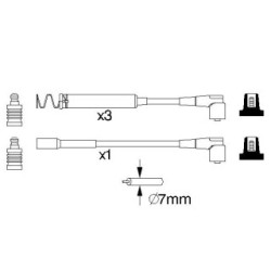 Ignition Cable Kit BOSCH 0986357063 OE Ref 1612528
