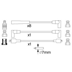 Kit de câble d'allumage BOSCH 0986357118 pour JEEP GRAND OE 04728038 BOSCH