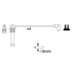 Kit de câble d'allumage BOSCH 0986357141 pour FORD OE 1052493 BOSCH