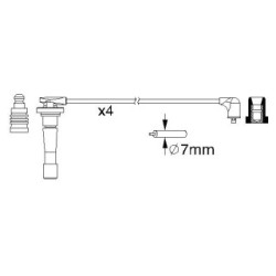Ignition Cable Kit BOSCH 0986357150 OE Ref 32722-P75-A01