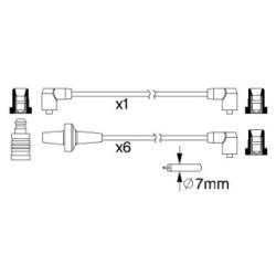 Kit de câble d'allumage BOSCH 0986357220 pour VOLVO OE 270525 BOSCH