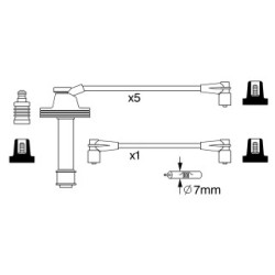 Kit de câble d'allumage BOSCH 0986357232 pour RENAULT, VOLVO OE 7431335874