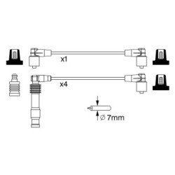 Kit de câble d'allumage BOSCH 0986357233 pour VAUXHALL OE 1612505 BOSCH