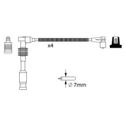Kit de câble d'allumage BOSCH 0986357234 pour VAUXHALL VECTRA BOSCH