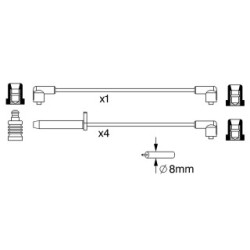 Ignition Cable Kit BOSCH 0986357235