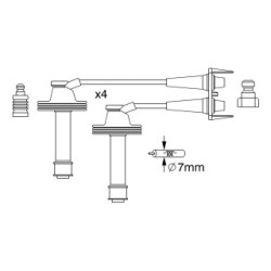 Ignition Cable Kit BOSCH 0986357238 OE Ref 1275284
