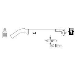 Ignition Cable Kit BOSCH 0986357257 OE Ref 6772377