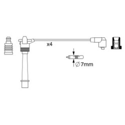 Ignition Cable Kit BOSCH 0986357258 OE Ref 46425912