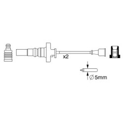 Kit de câble d'allumage BOSCH 0986357273 pour MITSUBISHI OE MD365102 BOSCH