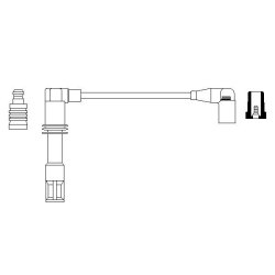 Câble d'allumage BOSCH 0986357724 pour AUDI, SEAT, SKODA, VW BOSCH