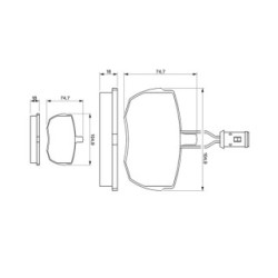Jeu de plaquettes de frein BOSCH 0986424044 pour IVECO DAILY OE 93806593 BOSCH