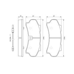 Jeu de plaquettes de frein BOSCH 0986424046 pour PEUGEOT J9