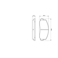 Jeu de plaquettes de frein BOSCH 0986424055
