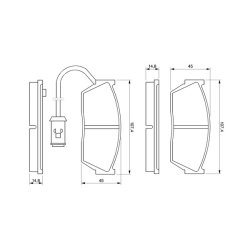 Jeu de plaquettes de frein BOSCH 0986424110 pour ROVER 200