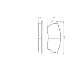 Jeu de plaquettes de frein BOSCH 0986424136 pour HONDA PRELUDE