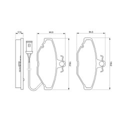 Jeu de plaquettes de frein BOSCH 0986424151 pour AUSTIN, MG, ROVER