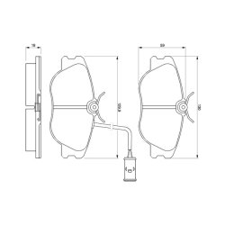 Jeu de plaquettes de frein BOSCH 0986424167 pour ALFA ROMEO 164