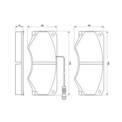 Jeu de plaquettes de frein BOSCH 0986424176 pour IVECO DAILY OE 1506566 BOSCH