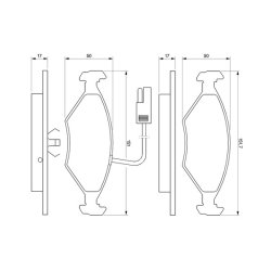 Jeu de plaquettes de frein BOSCH 0986424178 pour FIAT DUNA, PENNY