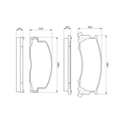 Jeu de plaquettes de frein BOSCH 0986424183 pour TOYOTA OE 0446528340 BOSCH