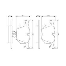 Jeu de plaquettes de frein BOSCH 0986424185 pour BMW Série 5 et 8.