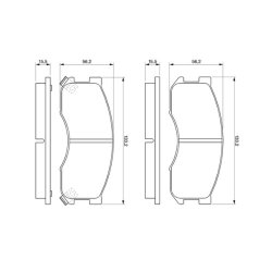 Jeu de plaquettes de frein BOSCH 0986424202 pour MAZDA 626