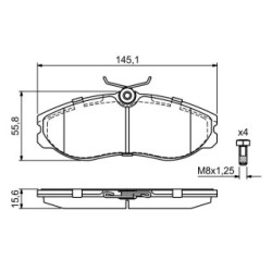 Jeu de plaquettes de frein BOSCH 0986424204 pour BMW, FORD, NISSAN OE 1495951 BOSCH