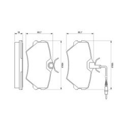 Jeu de plaquettes de frein BOSCH 0986424217 pour RENAULT LAGUNA OE 7701203967 BOSCH