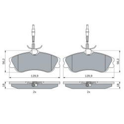 Brake Pad Set BOSCH 0986424223 OE Ref E172522